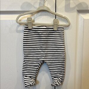 Jacadi Footed Striped Pants Navy Blue and White Size 6 Months